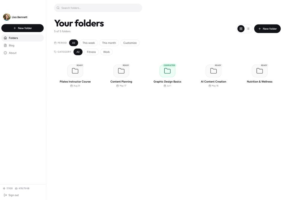 Strumap folder board showing project tasks grouped by priority and deadline